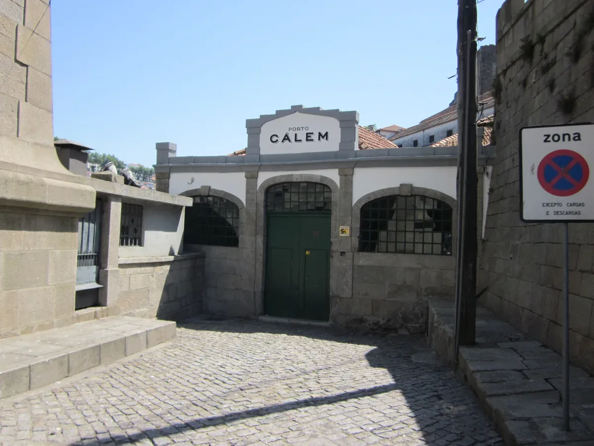 Entrance of the Cálem port wine cellars visited on a Cálem cellar tour in Vila Nova de Gaia