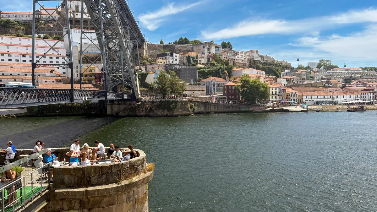 Douro riverbank view of Porto and Vila Nova de Gaia, where port wine tours start